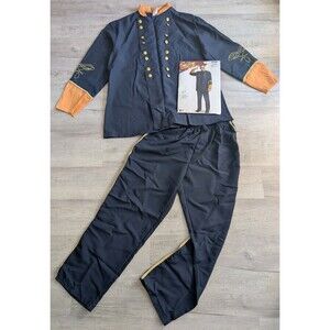 Union Officer Adult Plus Sz Halloween Costume Civil War Soldier Uniform Blue